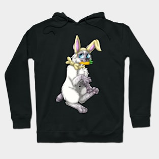 Bobtail BunnyCat: Lilac Lynx Point (Yellow) Hoodie